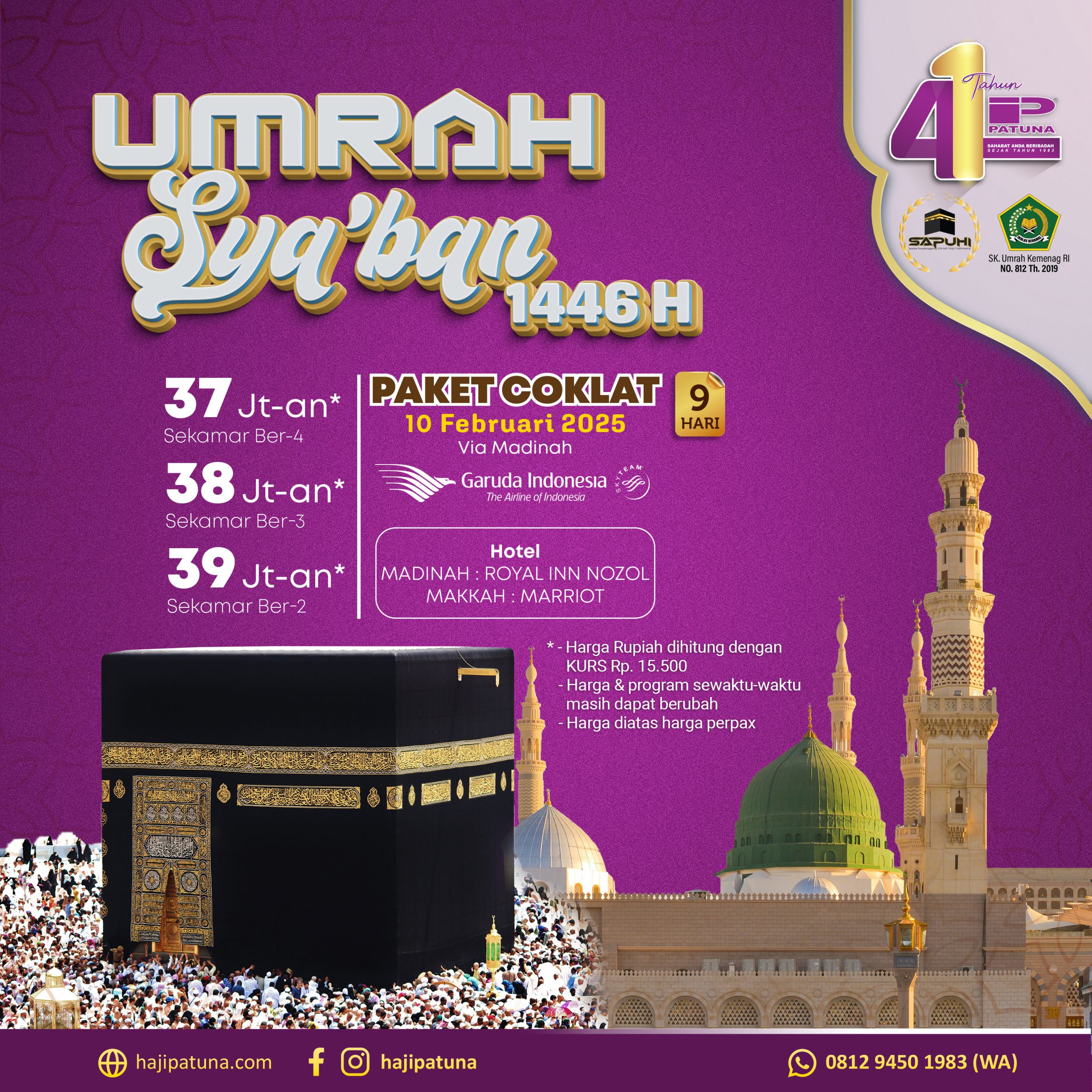 Umrah Sya'ban 10 Februari 2024